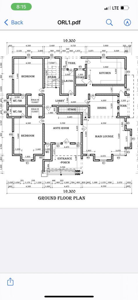 Six Bedroom Duplex Floor Plan, 4 Bedroom Duplex Floor Plans, Functional Floor Plans, Four Bedroom Duplex Floor Plan, Concept Plan Architecture, 4 Bedroom Duplex House Plans, Building Floor Plan, Bungalow House Floor Plans, Four Bedroom House Plans