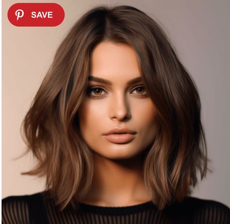 Brunette Haircut Ideas Layers, Chic Brunette Haircut, Ghost Layers Haircut Short, Shaggy Bob Hairstyles Medium Length, 2024 Long Bob Haircuts, Lob Haircut 2024, Long Brunette Bob, Colar Bone Hair Length Haircuts, Long Bob For Thick Hair