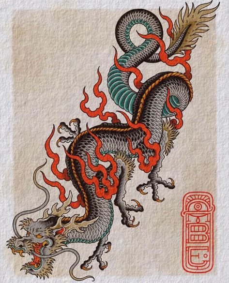 Traditional Tattoo Dragon, Placement Tattoo, Japanese Dragon Drawing, Tattoos Dragon, Dragon Tattoo Art, Japanese Art Modern, Dragon Wallpaper Iphone, Japanese Dragon Tattoo, Design Dragon