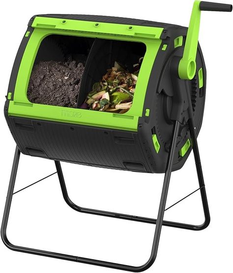 Amazon.com : Maze 48 Gallon Outdoor Compost Bin Tumbler for Food Waste - Outdoor Compost Bin for Kitchen Garden & Homestead Heavy Duty Dual Chamber Waste Recycling Machine : Patio, Lawn & Garden Compost Bin Tumbler, Outdoor Compost Bin, Garden Homestead, Tumbling Composter, Compost Tumbler, Waste Recycling, Recycling Machines, Garden Food, Yard Waste