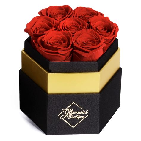 PRICES MAY VARY. Immortal Love in a Box: Give your significant other a representation of your love; vibrant, lasting, and beautiful. There is no better way to express your love than a bouquet of roses that lasts forever! Long-Lasting Roses: Made of premium fresh rose with a unique preservation process, our rose box lasts for 2 to 3 years. It has a total of 7 roses that are carefully and manually assembled for a personal touch. Available in Various Colors: Pick your loved one's favorite color for Preserved Flowers Bouquet, Octagon Design, Flowers For Delivery, Flowers For Valentines Day, Forever Flower, Paper Flowers Diy Easy, Eternal Rose, Forever Red, Paper Greeting