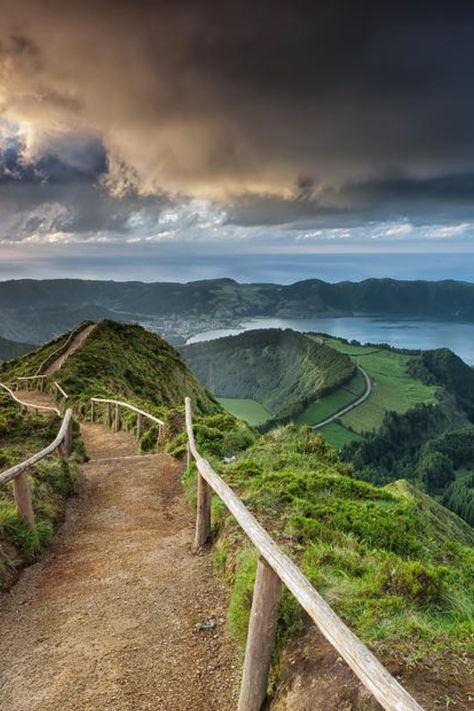 The Azores, officially the Autonomous Region of the Azores,is one of the two autonomous regions of Portugal (along with Madeira). It is an archipelago composed of nine volcanic islands in the Macaronesia region of the North Atlantic Ocean, about 1,400 km (870 mi) west of Lisbon in continental Portugal, about 1,500 km (930 mi) northwest of Morocco, and about 1,930 km (1,200 mi) southeast of Newfoundland, Canada. The Azores Portugal, Azores Islands Aesthetic, Azores Portugal Aesthetic, North Portugal, North Atlantic Ocean, Beautiful Place In The World, Azores Islands, Azores Portugal, Portugal Beach