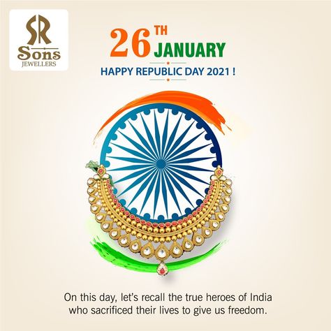 🇮🇳🇮🇳 On this day, let's recall the True Heroes of India, who Sacrificed their lives to give us freedom. 🇮🇳🇮🇳. . S.r. sons Jewellers wishing you all a Happy Republic Day! . . . . . . . . . . #srsonsjewels #happyrepublicday #wishes #patriotism #India #bestjewellers #goldjewellery #diamond #wedding #weddingjewellery #gold #someonespecial #kan ur #hallmarkJewellery #hallmarkjeweller #bestjewellersinkanpur #kaysjewelsnoida #necklace #kanpurjwellerystore #GoldJewellers #investingold Patriotism India, Happy Republic Day, Hanuman Photos, Jewelry Photoshoot, Creative Poster, Poster Background, Poster Background Design, Creative Poster Design, Republic Day