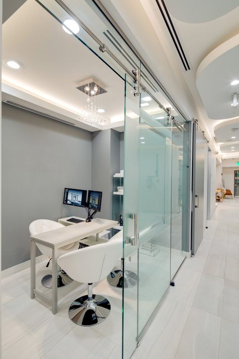 The Dental Suite - KOHAN Inc. Orthodontic Office Design, Consultation Room, Dental Design Interior, Doctor Office Design, Orthodontic Office, Dentist Office Design, Dental Cabinet, Dental Logo Design, Glass Room Divider