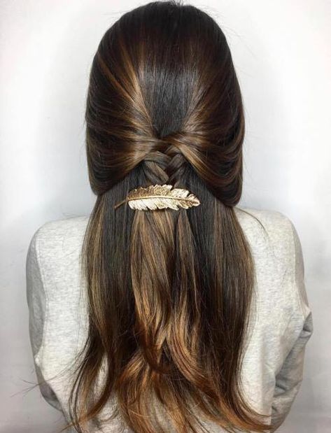 Braided Half Up Half Down Hairstyle Mid Length Straight Hair, Half Braided Hairstyles, Half Up Half Down Hairstyle, Down Hairstyle, Wedding Hair Half, Braided Half Up, Best Wedding Hairstyles, Wedding Hairstyles Half Up Half Down, Haircut For Thick Hair