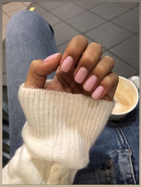 Pink Shellac Nails, Barbiecore Nails, Dreamy Nail, Short Pink Nails, Nail Aesthetic, Baby Pink Nails, Plain Nails, Nails Trends, Basic Nails