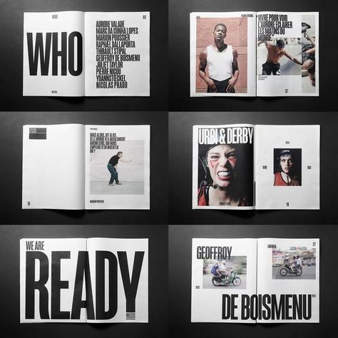 Magazine Layout Instagram, Magazine Layout Photography, Bold Editorial Design, Photozine Ideas, Cool Magazine Layouts, Magazine Index Design, Zine Cover Ideas, Tabloid Layout Design, Photo Layout Ideas