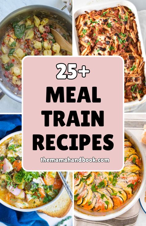 These meal train recipes are perfect for families and new moms. They’re healthy and easy to prepare, making them great meal train dinner ideas. Whether you're preparing new mom meals or looking for meal train ideas, these take a meal options are ideal for a dinner train or drop off meals. The best meal for meal train options for busy times! Drop Off Meals, Meal Train Ideas Dinners, Meal Train Ideas, New Mom Meals, Meal Train, Mom Meals, Take A Meal, Dinner Train, Meal Train Recipes