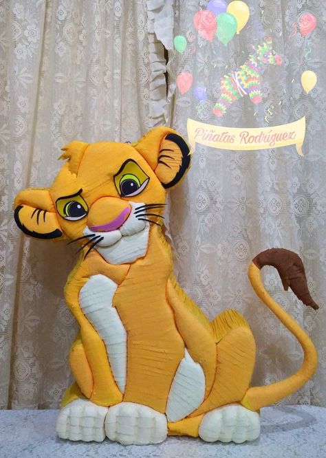 Lion King Pinata, Styrofoam Crafts, Foam Carving, Lion King Party, Birthday Pinata, Disney Lion King, Wheel Of Fortune, Circle Of Life, Birthday Design