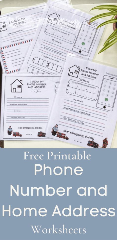 My Phone Number Printable, Learn My Address Free Printable, I Know My Phone Number Worksheet, Phone Number Learning Activities, Learning Phone Number Free Printable, Preschool Address Activity, Learning Phone Number Preschool, Calendar Worksheets, Preschool Number Worksheets