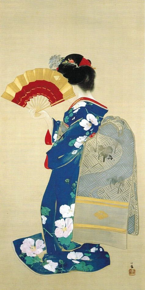 Japanese Art Modern, Ancient Japanese Art, Japan Architecture, Traditional Japanese Kimono, Art Japan, Geisha Art, Japanese Quilts, Traditional Japanese Art, Japon Illustration