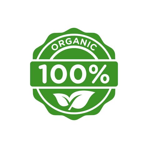 100 percent organic logo design template... | Premium Vector #Freepik #vector #fresh-logo #eco-label #bio-logo #natural-label Bio Logo Design, 100 Organic Logo, 100 Natural Logo, Bio Logo, Logo Design Branding Simple, Bio Products, Organic Logo Design, Badge Icon, Fresh Logo