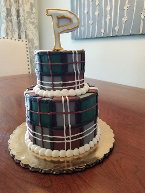 Plaid Birthday Cake by Cindy For The Design Staff Plaid Birthday Cake, Plaid Cake, Birthday Cake, Plaid, Cake, Birthday, Design