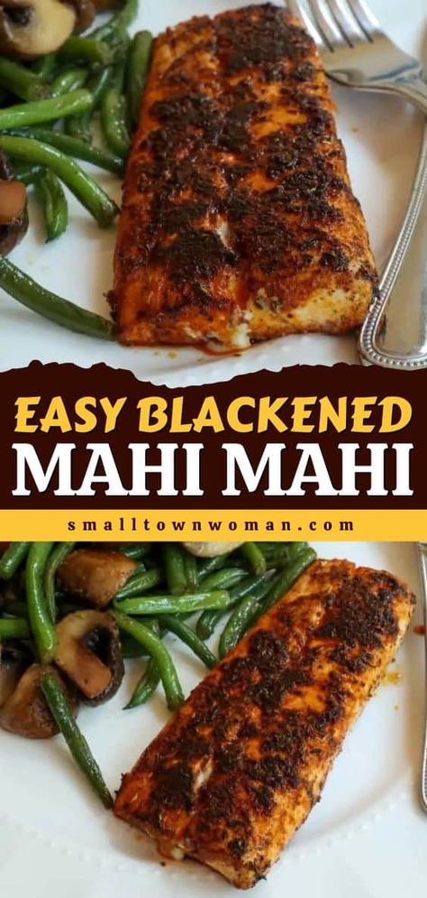 Blackened Mahi Mahi, Mahi Mahi Recipes, Grilled Fish Recipes, Homemade Cajun Seasoning, Cajun Spice, Blackened Seasoning, Jo Loves, Fish Taco, Skillet Recipes