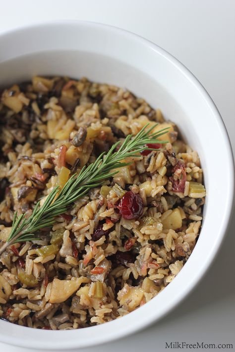 Vegan Wild Rice Stuffing (Gluten-Free ) Vegan Wild Rice Stuffing, Gluten Free Wild Rice, Stuffing Alternative, Wild Rice Stuffing Recipes, Vegan Wild Rice, Dairy Free Thanksgiving Recipes, Wild Rice Stuffing, Dairy Free Thanksgiving, Gluten Free Milk