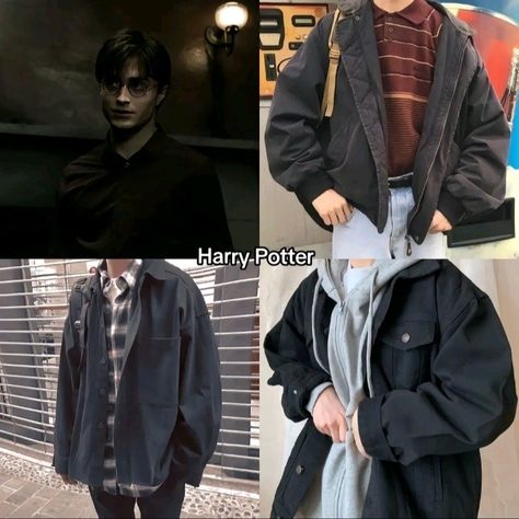 Harry Potter Character Outfits, James Potter Inspired Outfit, Universal Harry Potter Outfits, Harry Potter Fashion Outfits, Harry Potter Clothes Aesthetic, Harry Potter Style Outfits, Harry Potter Themed Outfits, Harry Potter Outfits Aesthetic, Hermione Granger Outfits