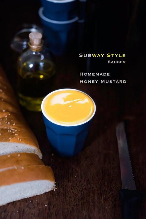 Homemade Subway Sauces Subway Honey Mustard Recipe, Submarine Sauce Recipe, Subway Sauces, Sandwich Sauce, Sweet Onion Sauce, Honey Mustard Sauce Recipe, Honey Mustard Recipes, Recipes With Ingredients, Homemade Honey Mustard