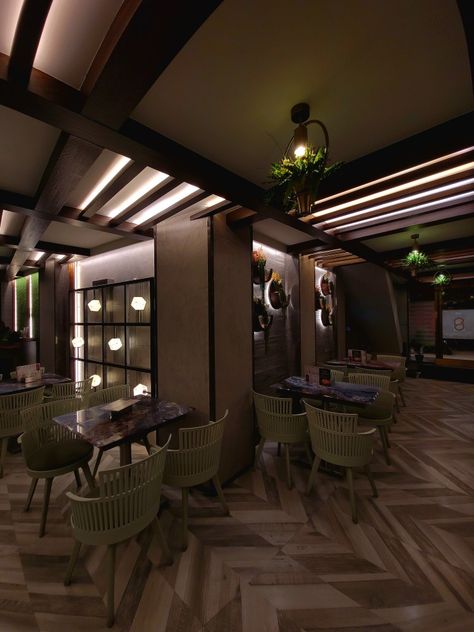 Hotel Restaurant Aesthetic, Brown Restaurant Aesthetic, Rich Restaurant Aesthetic, Café Aesthetic, Dark Brown Walls, Restaurant Layout, Cafe Inspiration, Business Interior, Restaurant Aesthetic