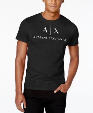 Armani Exchange Men's Graphic-Print Logo T-Shirt - Black S Older Guys, Bae Style, Shirt Graphics, Armani Exchange Men, Tee Shirt Homme, Armani Exchange, Baby Clothes Shops, Print Logo, Logo T Shirt