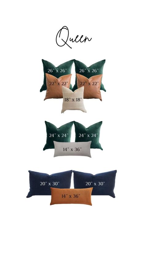 Bedroom Pillows Arrangement, Bedroom Ideas Dark, Bedroom Ideas For Couples Modern, Pillow Sizes, Bedroom Pillow, Bedrooms Decor, Interior Design Guide, Pillow Arrangement, Dark Furniture