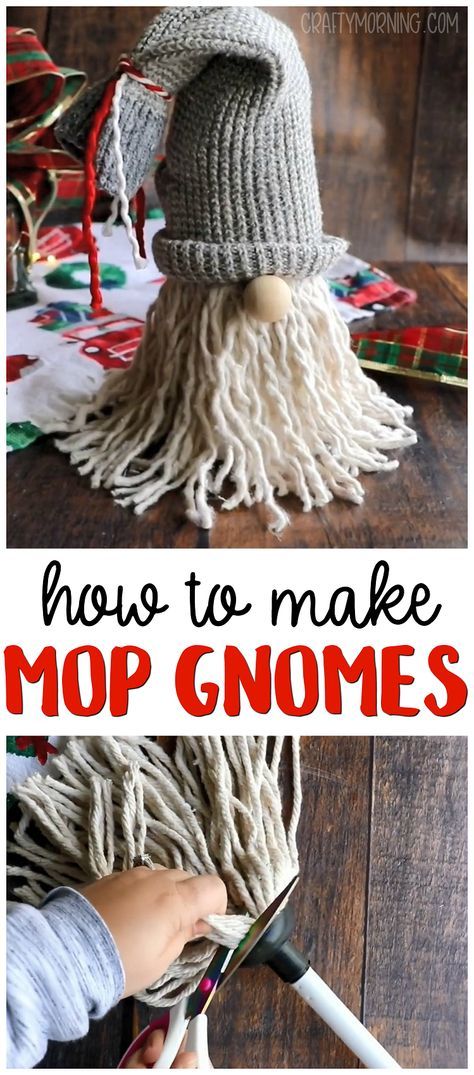 Mop Gnomes, Xmas Crafts Diy, Xmas Crafts Kids, Dollar Store Christmas Decor, Crafty Morning, Christmas Crafts Diy Projects, Dollar Store Christmas Crafts, Christmas Crafts For Adults, Christmas Crafts To Make