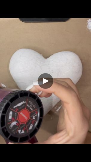 Dollar Tree Styrofoam Heart Crafts, Foam Hearts Valentines Craft Ideas, Styrofoam Heart Crafts, Dollar Tree Foam Heart Crafts, Foam Heart Crafts, Dollar Tree Valentines Diy Ideas, Diy Valentine's Day Decorations, Projects For Adults, Valentines Crafts