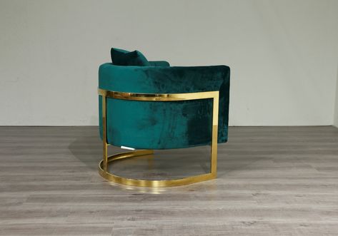 Green Accent Chair, Grey Accent Chair, White Accent Chair, Emerald Green Velvet, Couches For Sale, Green Armchair, Vintage Lounge Chair, Modern Accent Chair, Gold Legs