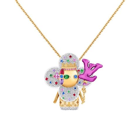 The low-down on Louis Vuitton's Vivienne doll jewels. | The Jewellery Editor Louis Vuitton Vivienne, Jewellery Luxury, Louie Vuitton, Monogram Pendant, The Vivienne, One Eye, Jewelry Accessories Ideas, Pink Vibes, Gold Work