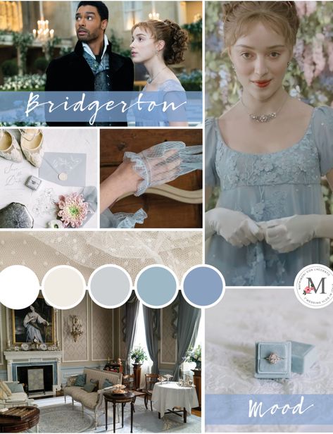 Bridgertons Color Palette, Bridgeton Color Palette, Regency Core Wedding, Bridgerton Color Scheme, Bridgeton Inspired Wedding, Bridal Colour Palette, Brigerton Wedding Style, Regency Color Palette, Bridgerton Colour Palette