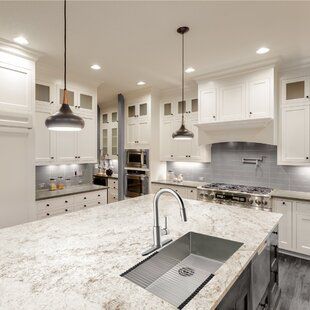 Drop In Kitchen Sink, Dream Kitchens Design, Bowl Kitchen Sink, White Kitchen Design, Single Bowl Kitchen Sink, Farmhouse Sink Kitchen, Undermount Kitchen Sinks, Luxury Kitchen Design, Stainless Steel Kitchen Sink