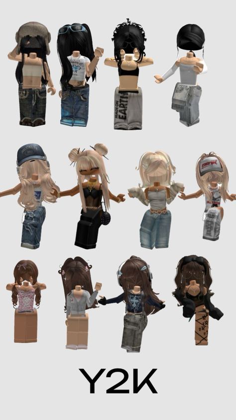 Roblox Pretty Avatars, Y2k Roblox Avatars With Codes, Roblox 90s Outfit, Y2k Outfit Ideas Roblox Girl, Roblox Group Name Ideas Y2k, Roblox Life Together Outfit Codes, Y2k Baddie Roblox Avatar, Mm2 Avatar Ideas, Y2k Roblox Display Names