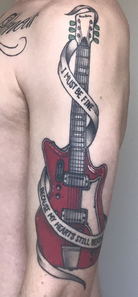 The White Stripes Tattoo, Jack White Tattoo, White Stripes Tattoo, White Stripes Band, Stripe Tattoo, Guitar Tattoo, The White Stripes, Band Tattoo, Jack White