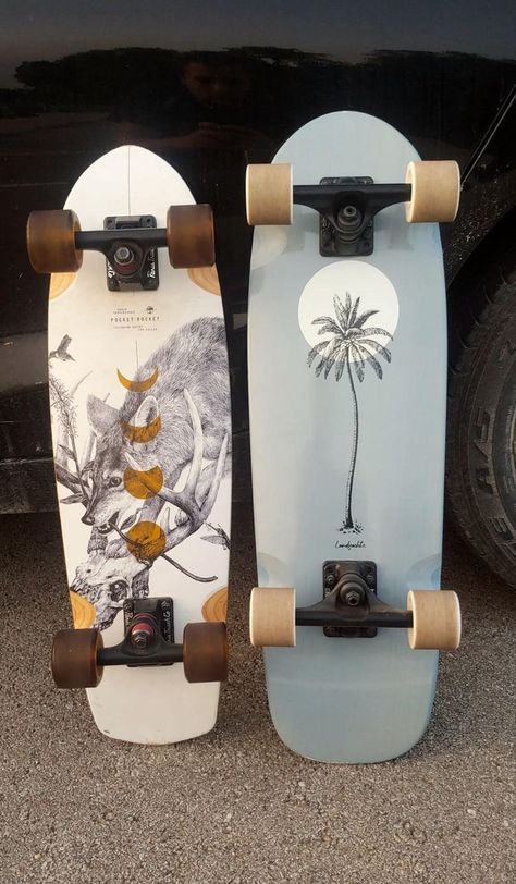 Water Park Ideas, Longboard Aesthetic, Skateboard Artwork, Aesthetic Skateboard, Longboard Cruiser, Surfboard Skateboard, Skateboarding Aesthetic, Cruiser Boards, Longboard Design