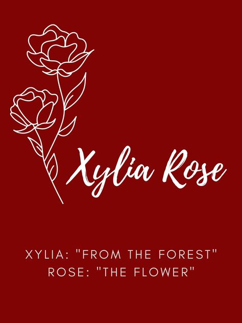 The name Xylia means "From the forest" and Rose is the flower rose. Overall the names means "The rose of the forest." Unique Names With Meaning, Spiritual Names, Meaningful Baby Names, Tipografi 3d, Female Character Names, Girl Names With Meaning, Bahasa Jepun, Rare Baby Names