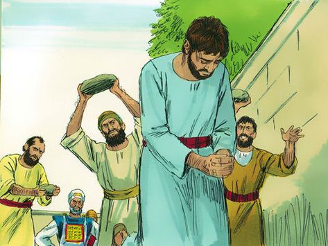 Uncertain Times: Stephen is Stoned Free Bible Images, Bible Overview, Bible Illustrations, Bible Images, Free Stories, Free Bible, Bible Crafts, Bible Lessons, Bible Stories