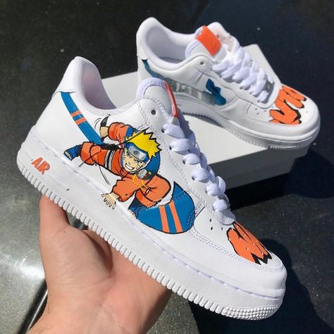 525 Likes, 4 Comments - The Customs Connect (@thecustomsconnect) on Instagram: “Naruto AF1’s Cop or drop? 🤷‍♂️ | Rate them 1-10! 🔥 @thecustomsconnect - your daily dose of custom…” Anime Air Force 1, Angelus Paint, Naruto Shoes, Naruto Clothing, Af1 Shoes, Anime Custom, Custom Shoes Diy, Nike Shoes Air Force, Dr Shoes