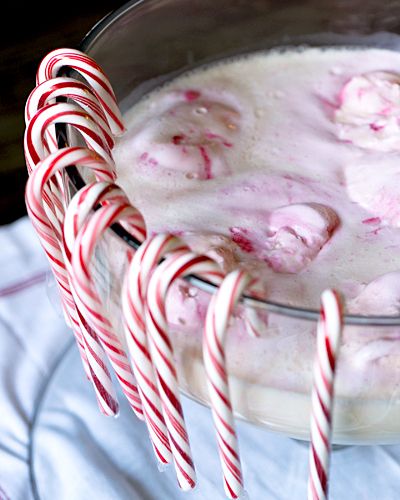 Peppermint Party Punch with candy canes hanging from side of bowl Christmas Punch Alcohol, Peppermint Punch, Punch Alcohol, Alcohol Candy, Punch Christmas, Punch Club, Peppermint Schnapps, Party Punch Recipes, Christmas Punch Recipes