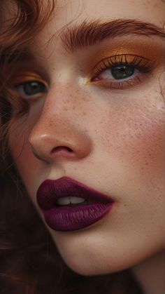 Face Makeup Aesthetic, Medieval Makeup, Aesthetic Usa, Lipstick Ideas, Taupe Eyeshadow, Back To School Makeup, Vampy Makeup, American Makeup, Maquillage On Fleek