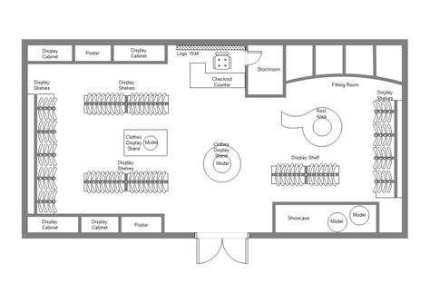 Boutique Floor Plan, Warehouse Floor Plan, Store Floor Plan, Floor Plan Template, Boutique Layout, Retail Store Layout, Store Plan, Business Plan Template Free, Clothing Store Interior