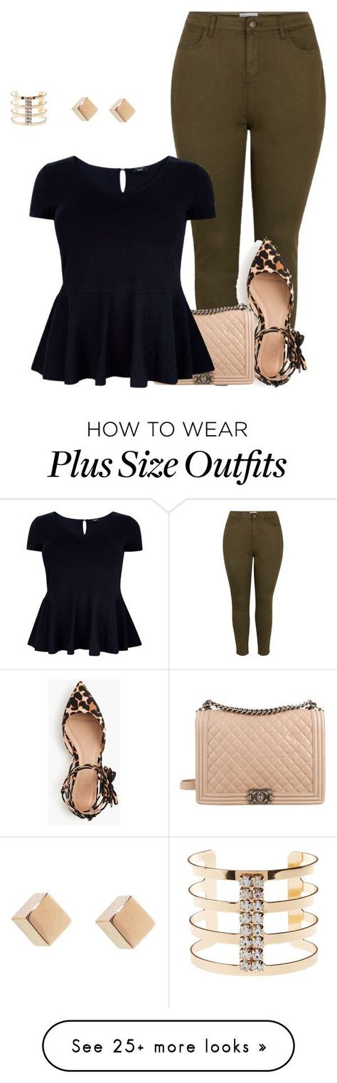 "plus size simple and cute lk/work or date" by kristie-payne on Polyvore featuring J.Crew, Chanel and Charlotte Russe Look Plus Size, Mode Casual, Trendy Fashion Outfits, Business Outfit, Green Pants, Curvy Girl Fashion, Look Plus, Work Fashion, Outfits Casuales