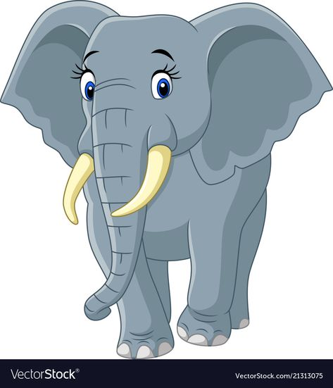 Elephant Cartoon Images, Cute Elephant Cartoon, Abc Animals, Elephant Clip Art, Jungle Thema, Funny Elephant, Baby Animal Drawings, Cartoon Elephant