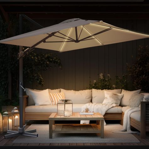 PRICES MAY VARY. ☀️𝐏𝐫𝐞𝐦𝐢𝐮𝐦 𝐐𝐮𝐚𝐥𝐢𝐭𝐲: Experience ultimate durability and UV protection with our garden umbrella 𝟐𝟐𝟎𝐠/𝐦² 𝐟𝐚𝐝𝐞-𝐫𝐞𝐬𝐢𝐬𝐭𝐚𝐧𝐭 𝐩𝐨𝐥𝐲𝐞𝐬𝐭𝐞𝐫 fabric. Its ultra-thick 𝐀𝐥𝐥-𝐚𝐥𝐮𝐦𝐢𝐧𝐮𝐦 𝐟𝐫𝐚𝐦𝐞 ensures unmatched strength and stability, providing steadfastness even during windy conditions. ☀️𝐔𝐧𝐛𝐞𝐚𝐭𝐚𝐛𝐥𝐞 𝐃𝐮𝐫𝐚𝐛𝐢𝐥𝐢𝐭𝐲 & 𝐒𝐭𝐚𝐛𝐢𝐥𝐢𝐭𝐲: with our cantilever umbrella, featuring 𝐬𝐭𝐚𝐛𝐥𝐞 𝐭𝐫𝐢𝐚𝐧𝐠𝐮𝐥𝐚𝐫 𝐬𝐭𝐫𝐮𝐜𝐭𝐮𝐫𝐞, ? Outside Umbrella Ideas, Umbrella Backyard, Terrace Umbrella, Balcony Umbrella, Patio Furniture With Umbrella, Balcony With Umbrella, Outdoor Umbrella Ideas, Patio Umbrella Ideas, Umbrella With String Lights