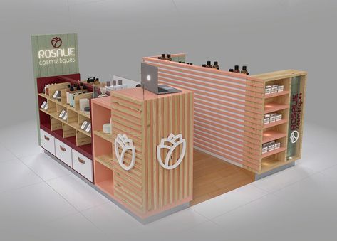 Fashion style cosmetics mall kiosk wooden shelf display booth Mall Kiosk Ideas Retail, Vendor Mall Booth Ideas, Kiosk Store, Retail Kiosk, Island Booth, Auntie Anne, Cosmetics Display Stand, Mall Kiosk, Kiosk Design