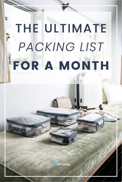 One Month Packing List, Packing List For A Month, Month Packing List, Travel Packing Checklist, Europe Packing List, Ultimate Packing List, Vacation Videos, Vacation Essentials, Packing For Europe