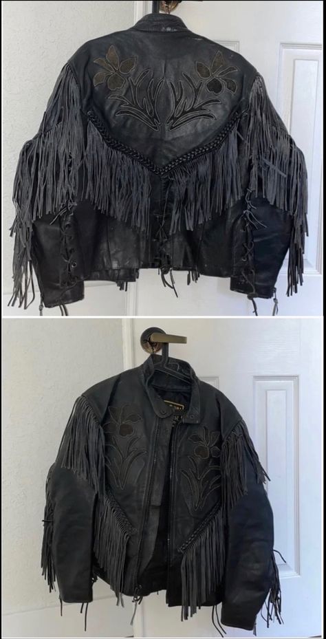 Leather Jacket With Fringe, Drawing Inspo, Black Leather Jacket, Custom Cars, Latest Fashion, Black Leather, Leather Jacket, Angel, Cars