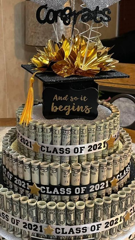 Money Cake, Money Gifts, Money Trees, Graduation Ideas, Money Gift, Graduation Party, Decor Crafts, Trees, Gift Ideas