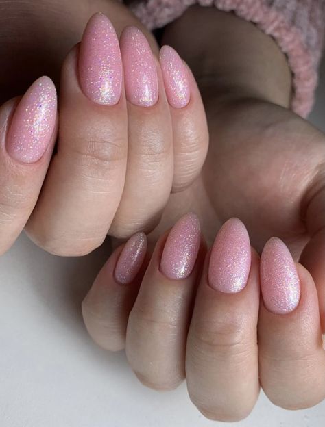 Pink Glittery Nails, Amber Core, Lucky Nails, Pinky Nail, Nails Basic, Boho Nails, Glitter Nails Acrylic, Hippie Nails, Glittery Nails