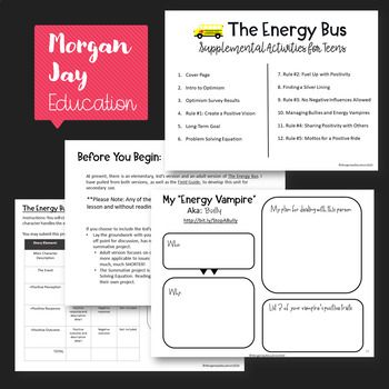 The Energy Bus - Activity packet for teens! by Morgan Jay Education | Teachers Pay Teachers The Energy Bus Activities For Adults, Energy Bus Activities For Adults, Energy Bus Ideas, Energy Bus Activities, The Energy Bus Activities, Bell Work Middle School, Energy Labs Middle School, Potential And Kinetic Energy Activities Middle School, High School Electives