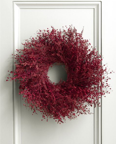 Classic Wreath Christmas, Kc Chiefs Wreath, Burgundy Wreaths For Front Door, Winter Wreaths For Front Red Door, Berry Christmas Wreath, Christmas Wreaths For Front Door Elegant Red, Red Wreaths, Cranberry Wreath, Winter Wreath Red