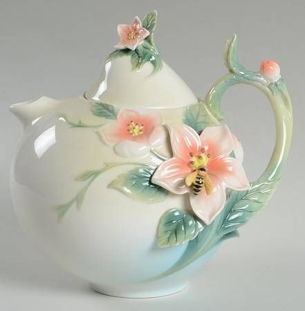 Franz Porcelain, Franz Collection, Jay Strongwater, Disney Fine Art, Lladro Figurines, Garden Angels, Teapots And Cups, Porcelain Teapot, Ceramics Pottery Art